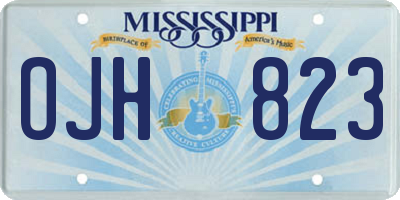 MS license plate OJH823