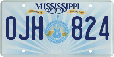 MS license plate OJH824