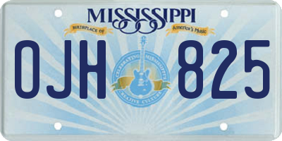 MS license plate OJH825