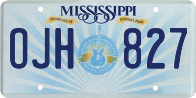 MS license plate OJH827