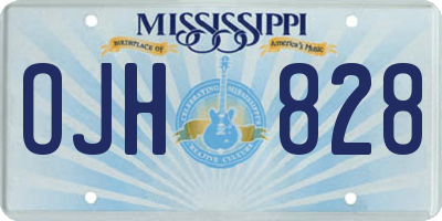 MS license plate OJH828