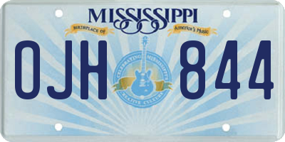 MS license plate OJH844