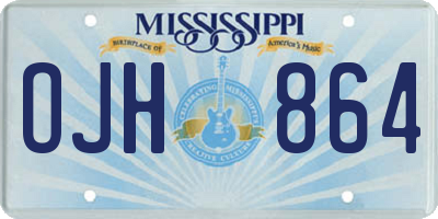 MS license plate OJH864