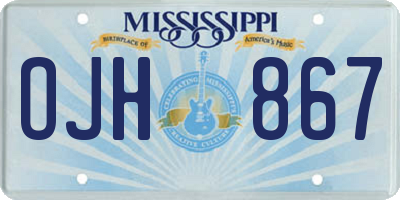 MS license plate OJH867