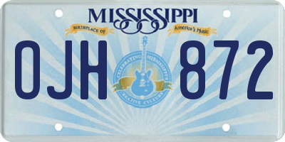 MS license plate OJH872