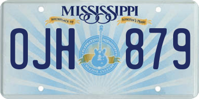 MS license plate OJH879
