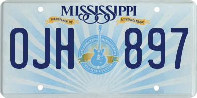 MS license plate OJH897