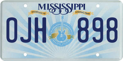 MS license plate OJH898
