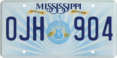 MS license plate OJH904