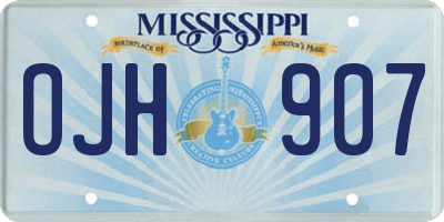 MS license plate OJH907