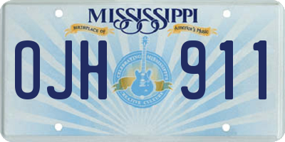 MS license plate OJH911