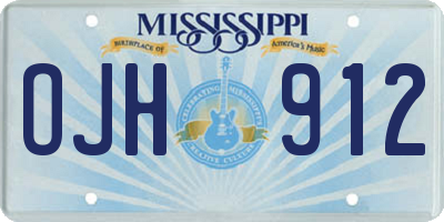 MS license plate OJH912