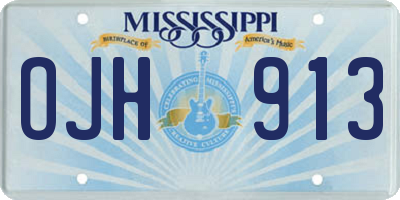 MS license plate OJH913