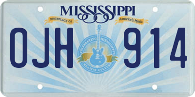MS license plate OJH914