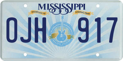 MS license plate OJH917