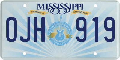 MS license plate OJH919