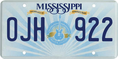MS license plate OJH922