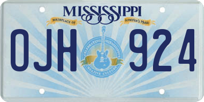 MS license plate OJH924