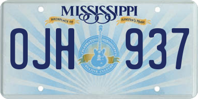 MS license plate OJH937