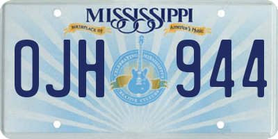 MS license plate OJH944