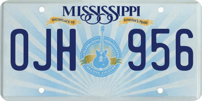 MS license plate OJH956
