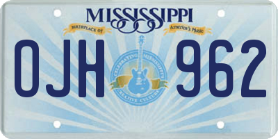 MS license plate OJH962