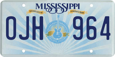 MS license plate OJH964