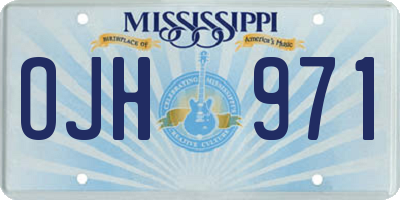 MS license plate OJH971