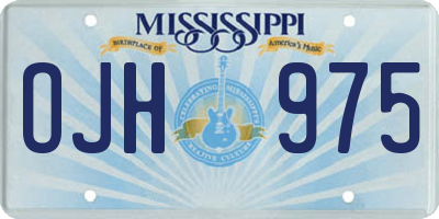 MS license plate OJH975
