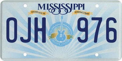 MS license plate OJH976