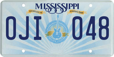 MS license plate OJI048