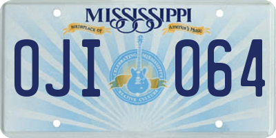 MS license plate OJI064