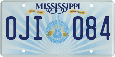 MS license plate OJI084