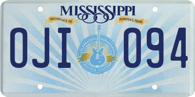 MS license plate OJI094