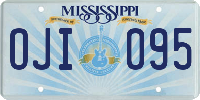 MS license plate OJI095