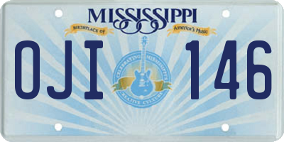 MS license plate OJI146