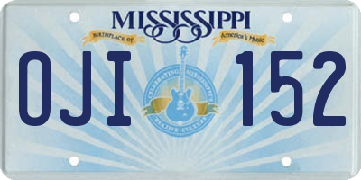 MS license plate OJI152