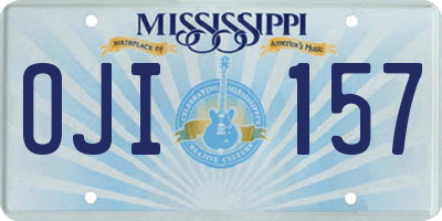MS license plate OJI157