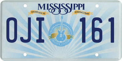 MS license plate OJI161