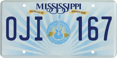 MS license plate OJI167