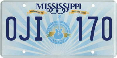 MS license plate OJI170