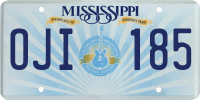 MS license plate OJI185