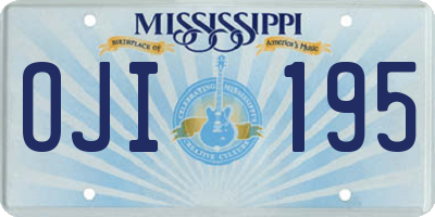 MS license plate OJI195
