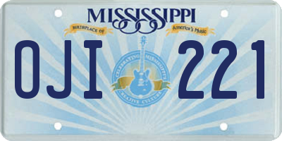 MS license plate OJI221