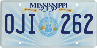 MS license plate OJI262