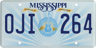 MS license plate OJI264