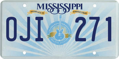 MS license plate OJI271