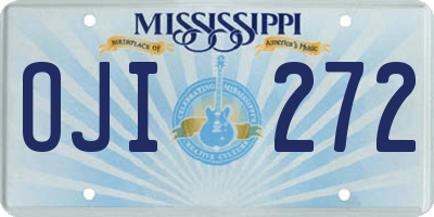 MS license plate OJI272