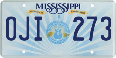 MS license plate OJI273
