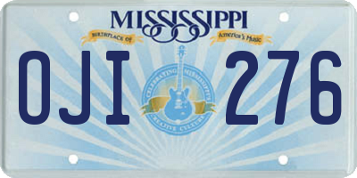MS license plate OJI276